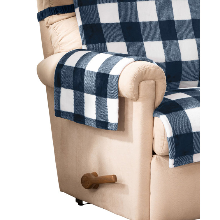 Buffalo check discount wingback chair slipcover